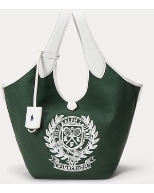 Polo Ralph Lauren Wimbledon Polo Play Canvas Tote - Green