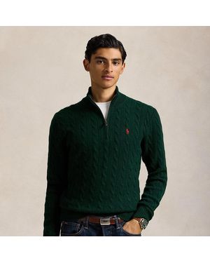 Ralph Lauren Maglia in lana e cashmere a trecce - Verde