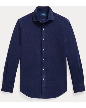 Polo Ralph Lauren Chemise Ajustée Velours Côtelé Stretch - Bleu