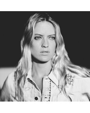 RRL Tuta in denim di cotone e lino ricamata - Grigio