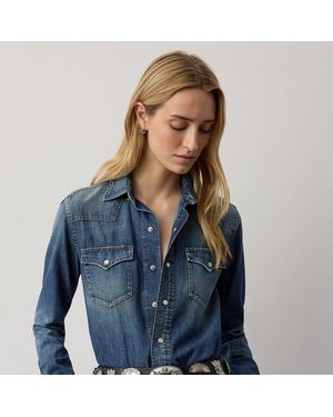 Ralph Lauren Payson Cotton Denim Western Shirt - Blue