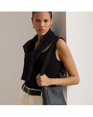 Ralph Lauren Pebbled Leather Small Cameryn Crossbody - Black