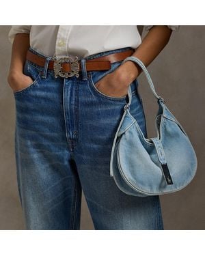 Polo Ralph Lauren Polo Id Denim Small Shoulder Bag - Blue