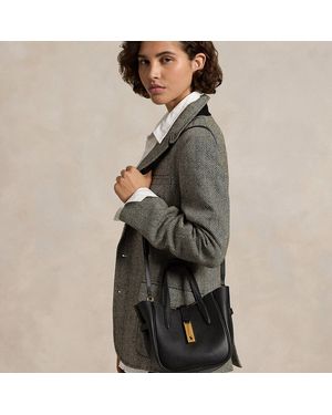 Polo Ralph Lauren Polo Id Leather Small Tote - Grey