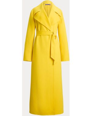 Ralph Lauren Micaela Cashmere Wrap Coat - Yellow