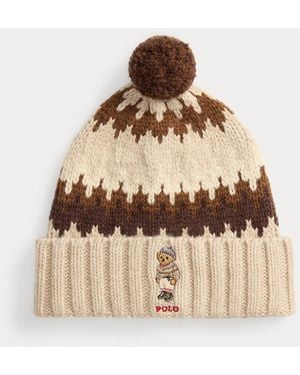 Polo Ralph Lauren Berretto con pompon Polo Bear - Neutro