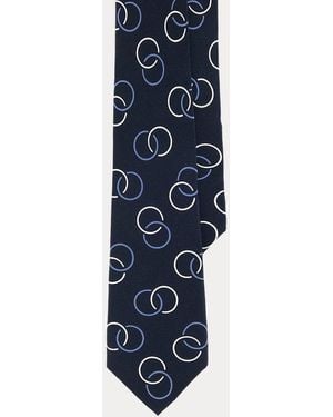 Ralph Lauren Cravatta in seta con cerchi intrecciati - Blu