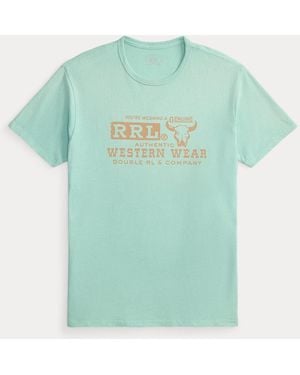 RRL Camiseta De Algodón Y Cáñamo Con Gráfico - Verde