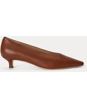 Ralph Lauren Francesca Nappa Leather Pump - Brown