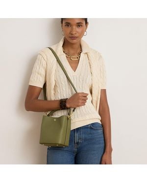Ralph Lauren Ralph Lauren Crosshatch Small Reese Bucket Bag - Blue