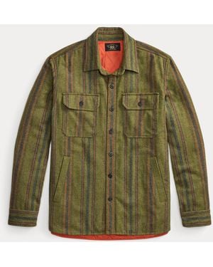 RRL Brushed Twill Shirt Jacket - Green