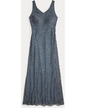Ralph Lauren Floral Lace Dress - Blue