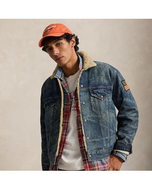 Ralph Lauren Fleece-Lined Denim Trucker Jacket - Blue