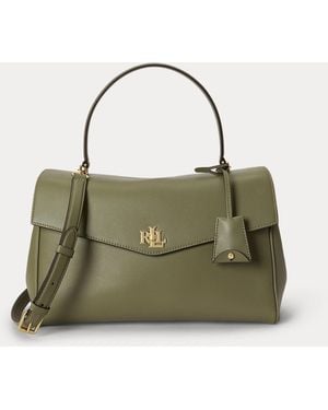 Ralph Lauren Bolso Satchel Farrah Mediano De Napa - Verde