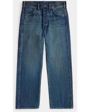 RRL Vintage 5-Pocket-Jacquard-Denim-Jeans - Blau