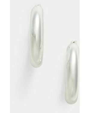 Ralph Lauren Small Hoop Earrings - White
