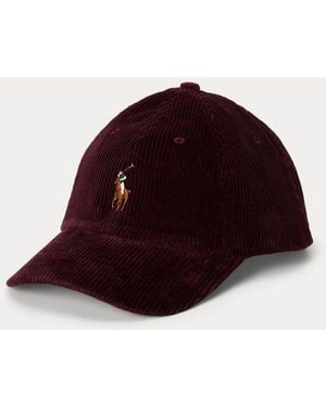Polo Ralph Lauren Corduroy Ball Cap - Red