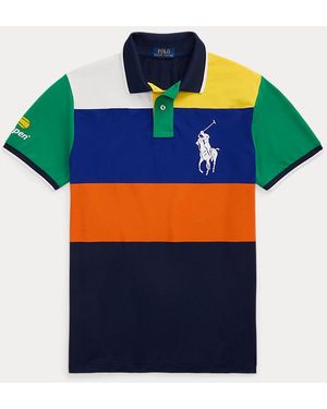 Polo Ralph Lauren Custom-Slim-Fit Piqué-Poloshirt Us Open - Blau