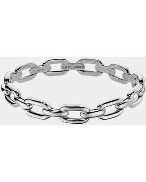 Ralph Lauren Pulsera De Cadena En Plata De Ley - Blanco