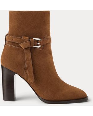 Ralph Lauren Ralph Lauren Donnely 90 Mm Calf-Suede Bootie - Brown