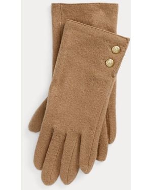 Ralph Lauren Wool-blend Tech Gloves - Natural