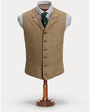 RRL Linen Twill Notch-Lapel Waistcoat - Natural