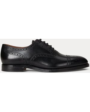 Polo Ralph Lauren Maestra Calfskin Cap-Toe Shoe - Black