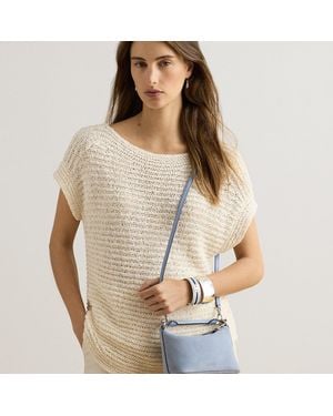 Ralph Lauren Blaike Suède Minischoudertas - Naturel
