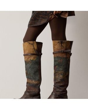 Ralph Lauren Wild- Und Vachetteleder-Stiefel Waylon - Schwarz