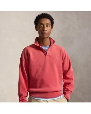 Ralph Lauren Vintage Fit Polo-Collar Sweatshirt - Red