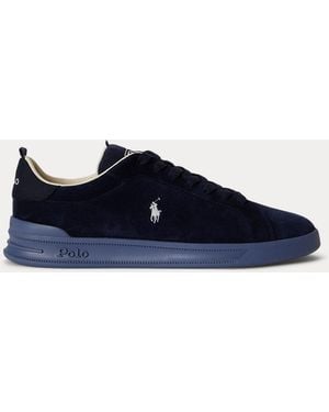 Polo Ralph Lauren Heritage Court Ii Suede Trainer - Blue