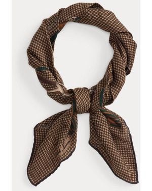 Ralph Lauren Foulard equestre in cashmere e seta - Marrone