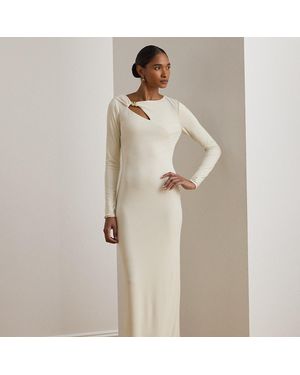 Ralph Lauren Cutout Jersey Gown - Natural