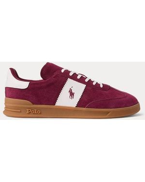 Polo Ralph Lauren Heritage Aera Suede Trainer - Brown
