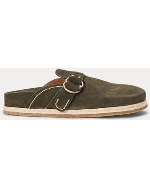 Polo Ralph Lauren Turbach Suede Clog Sandal - Green