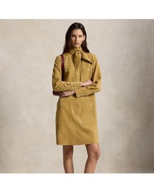 Polo Ralph Lauren Suede Utility Dress - Natural