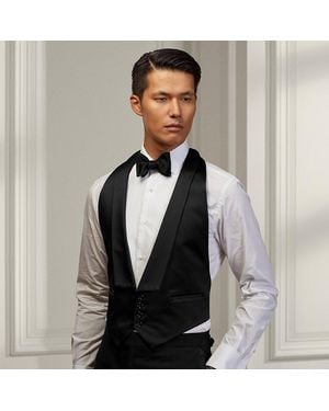 Ralph Lauren Handmade Silk Satin Waistcoat - Grey