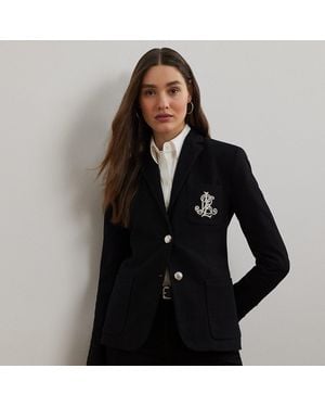 Ralph Lauren Patch Jacquard Blazer - Black