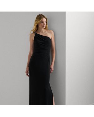 Ralph Lauren Jersey One-shoulder Gown - Black