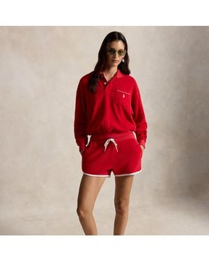 Polo Ralph Lauren Terry Drawstring Shorts - Red
