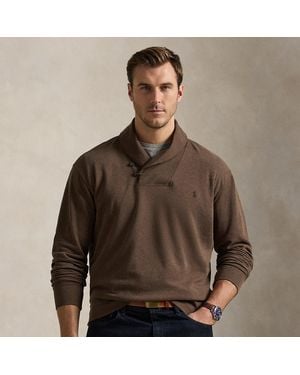 Polo Ralph Lauren Ralph Lauren Luxury Jersey Shawl-Collar Pullover - Brown