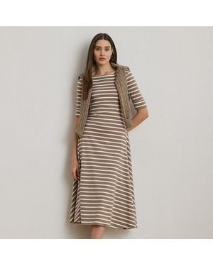 Ralph Lauren Abito medio in cotone stretch a righe - Neutro