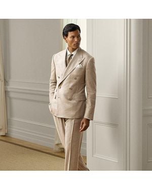 Ralph Lauren Ralph Lauren Kent Hand-Tailored Glen Plaid Suit - Natural
