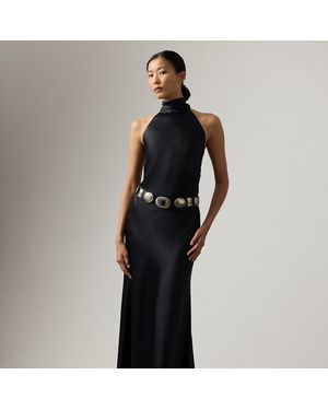 Ralph Lauren Masina Stretch Satin Skirt - Black