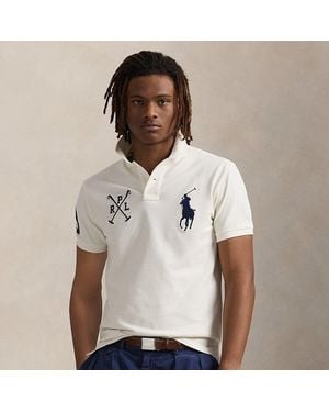 Polo Ralph Lauren Polo Big Pony in piqué Custom Slim-Fit - Neutro
