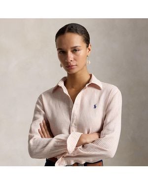 Polo Ralph Lauren Classic Fit Striped Linen Shirt - Multicolor