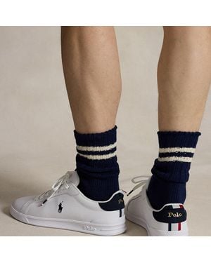 Polo Ralph Lauren Heritage Court Ii Leather Trainer - White