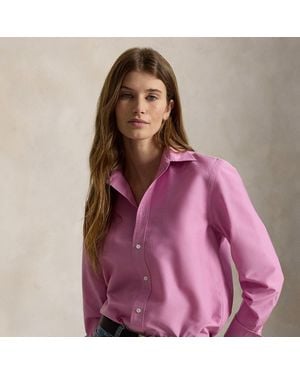 Polo Ralph Lauren Camisa De Algodón Y Seda Relaxed Fit - Rosa