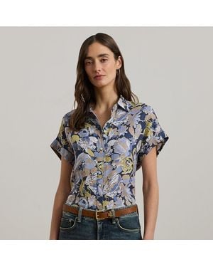 Ralph Lauren Ralph Lauren Relaxed Fit Floral Short-Sleeve Shirt - Grey