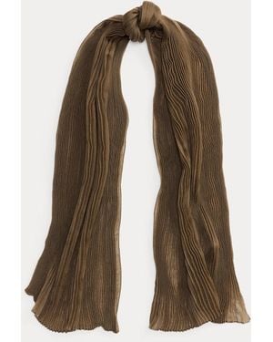 Ralph Lauren Pashmina in cashmere con pieghe - Marrone